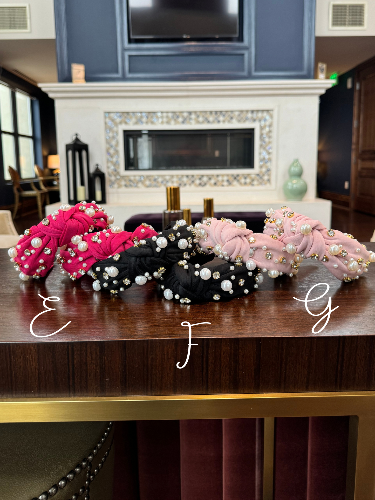 Knotted Headbands with Pearls & Jewels