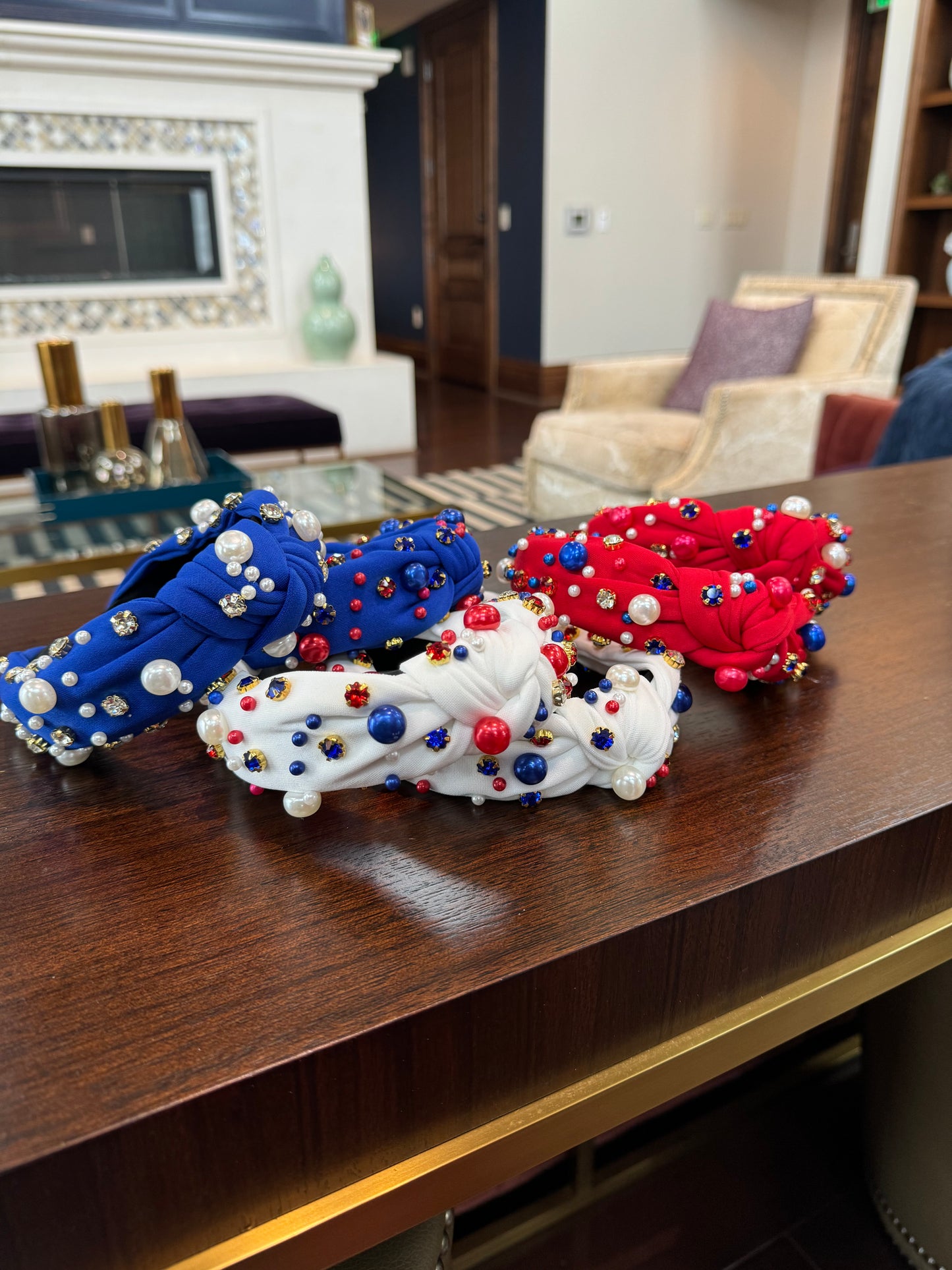 Knotted Headbands with Pearls & Jewels