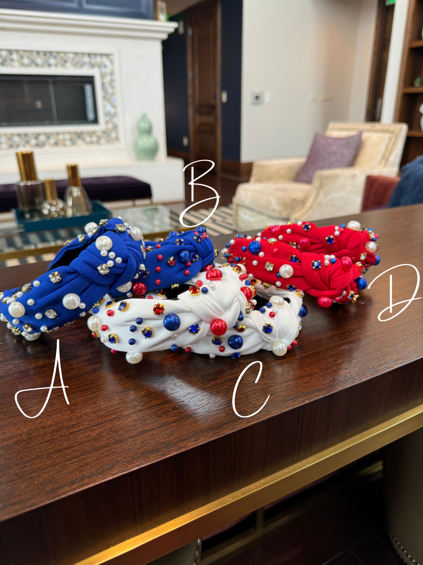 Knotted Headbands with Pearls & Jewels