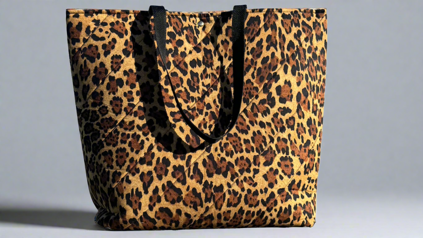 Handcrafted Animal Print Tote Bag - XL