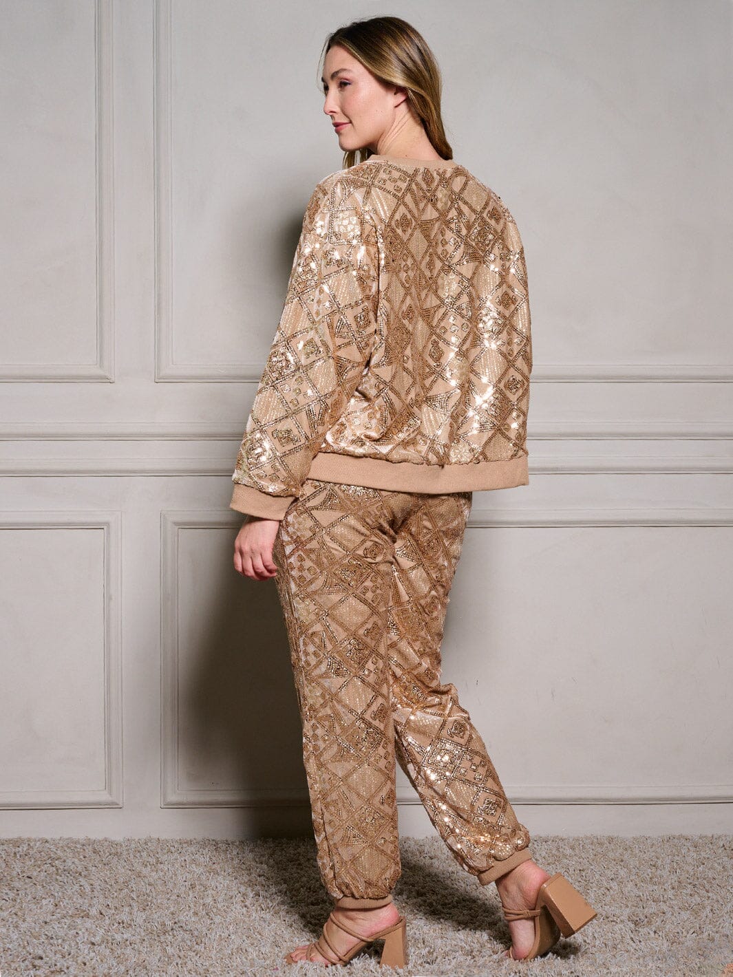 Sequin Jogger Pants